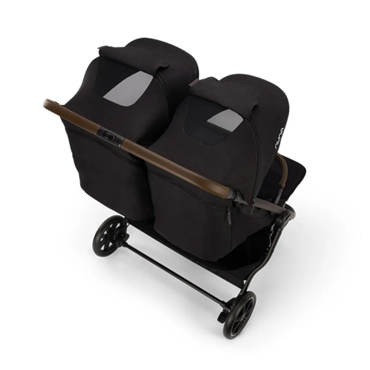 Nuna TRVL Dubl Baby Double Stroller - Caviar