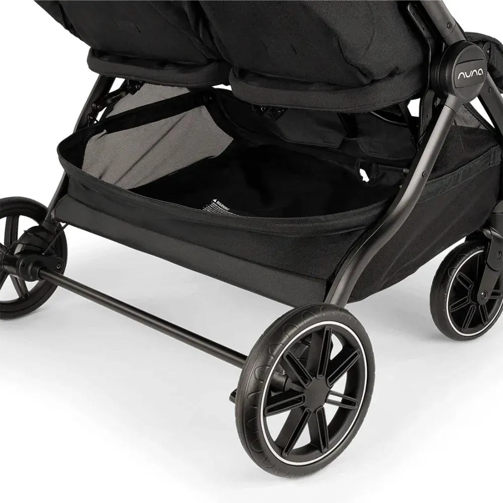 Nuna TRVL Dubl Baby Double Stroller - Caviar