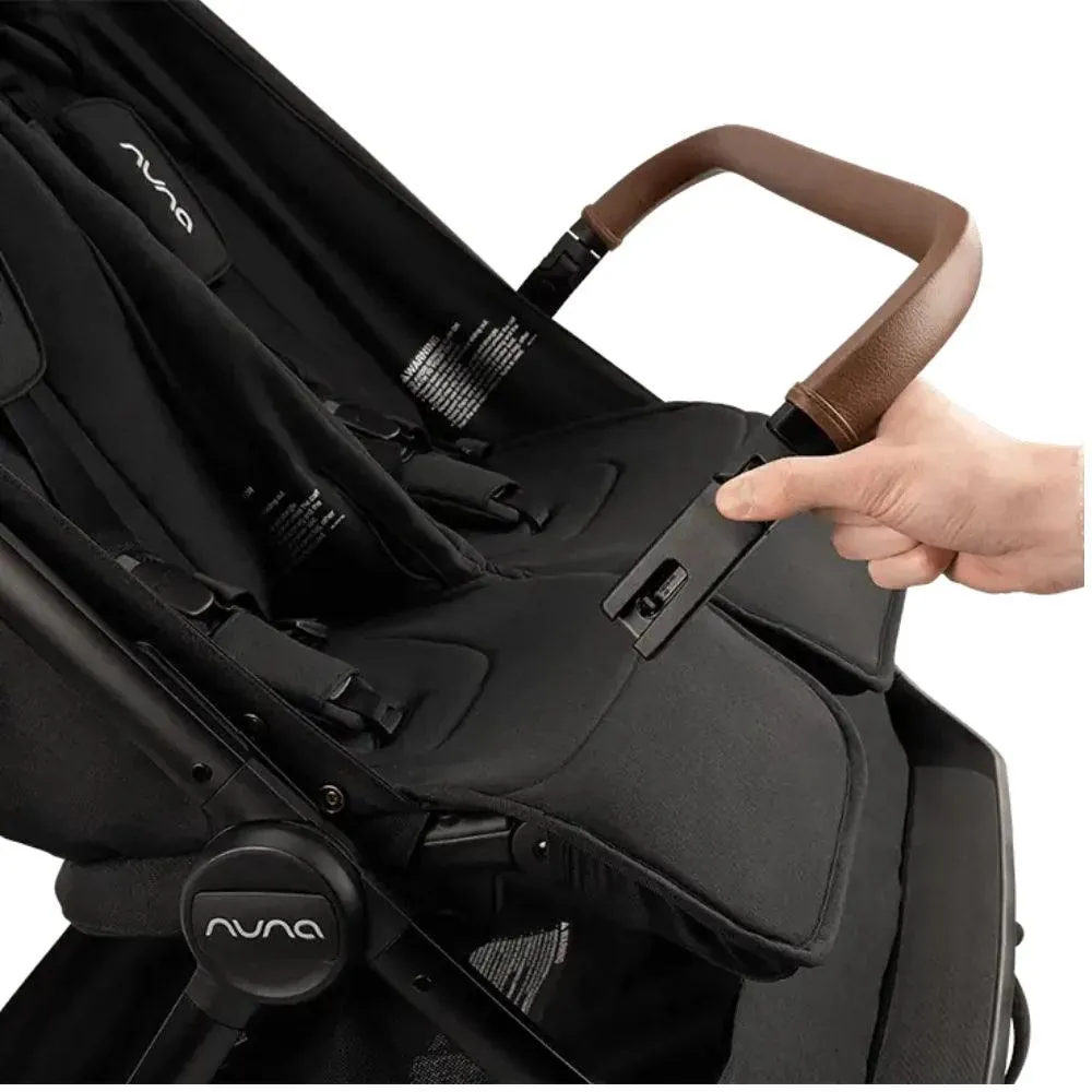 Nuna TRVL Dubl Baby Double Stroller - Caviar