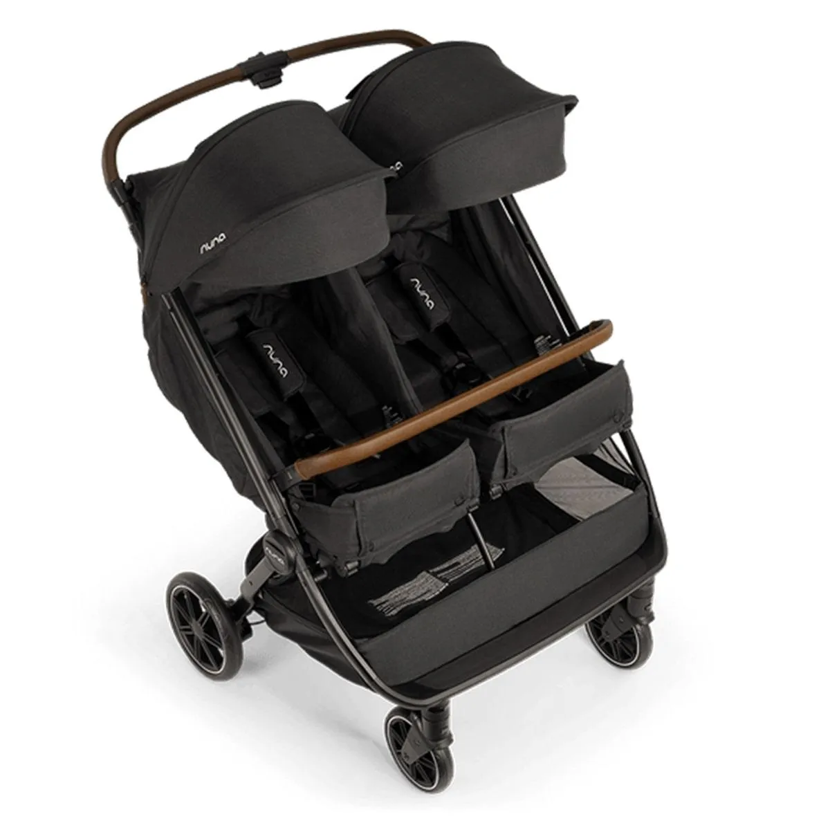 Nuna TRVL Dubl Baby Double Stroller - Caviar