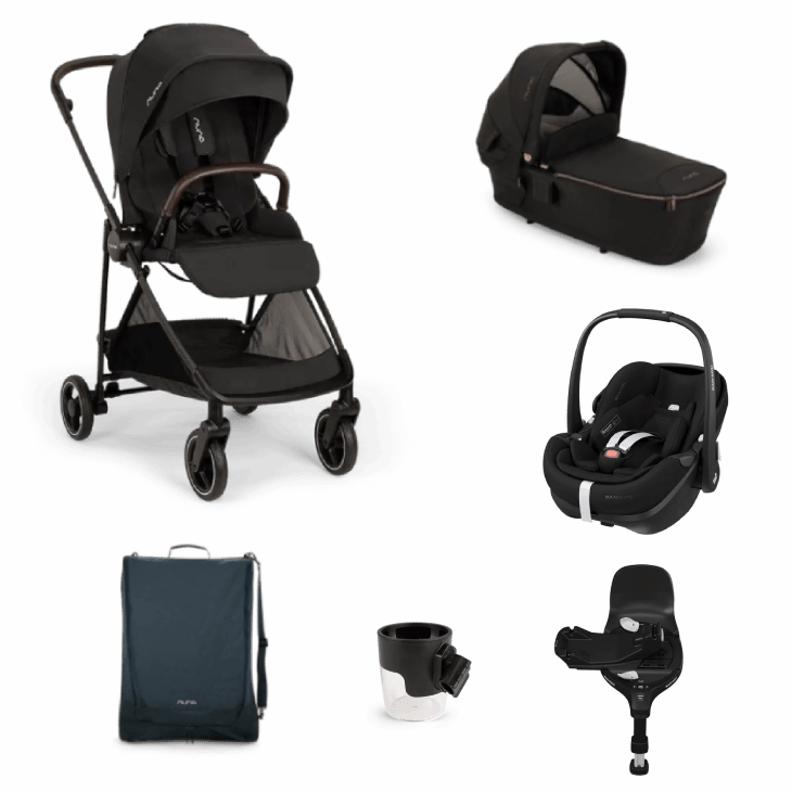 Nuna IXXA Next (Pebble 360 PRO2) Travel System - Caviar/Riveted