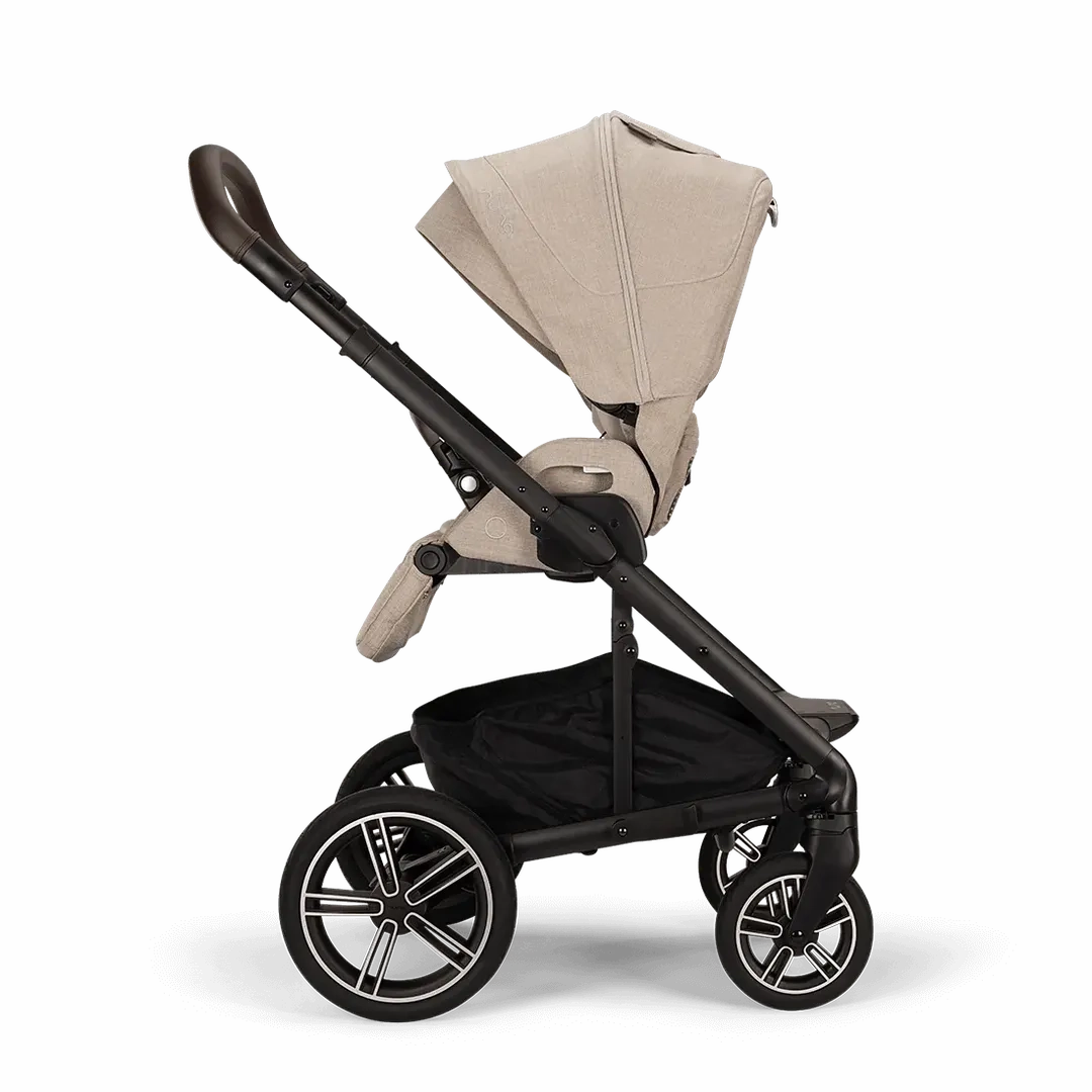 Nuna Mixx Next   Mixx Next Carry Cot   Arra Flex   Base Curv Travel System - Biscotti