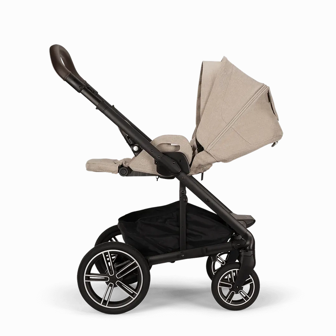 Nuna Mixx Next   Mixx Next Carry Cot   Arra Flex   Base Curv Travel System - Biscotti