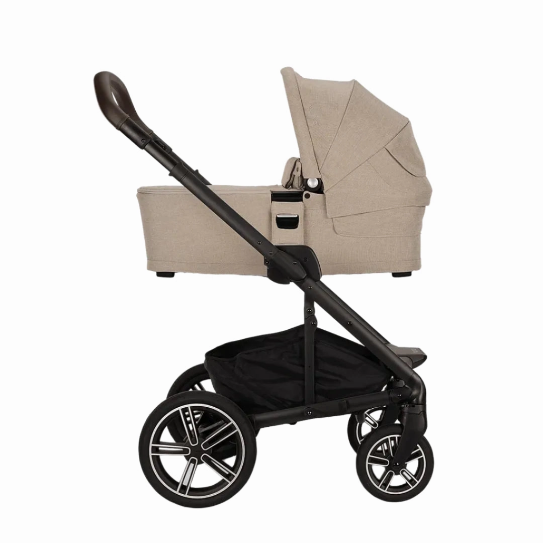 Nuna Mixx Next   Mixx Next Carry Cot   Arra Flex   Base Curv Travel System - Biscotti