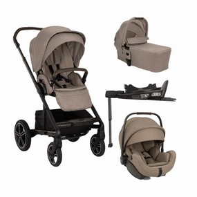 Nuna Mixx Next   Mixx Next Carry Cot   Arra Flex   Base Curv Travel System - Cedar