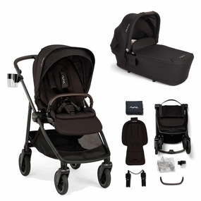 Nuna Swiv Stroller & Carrycot - Caviar