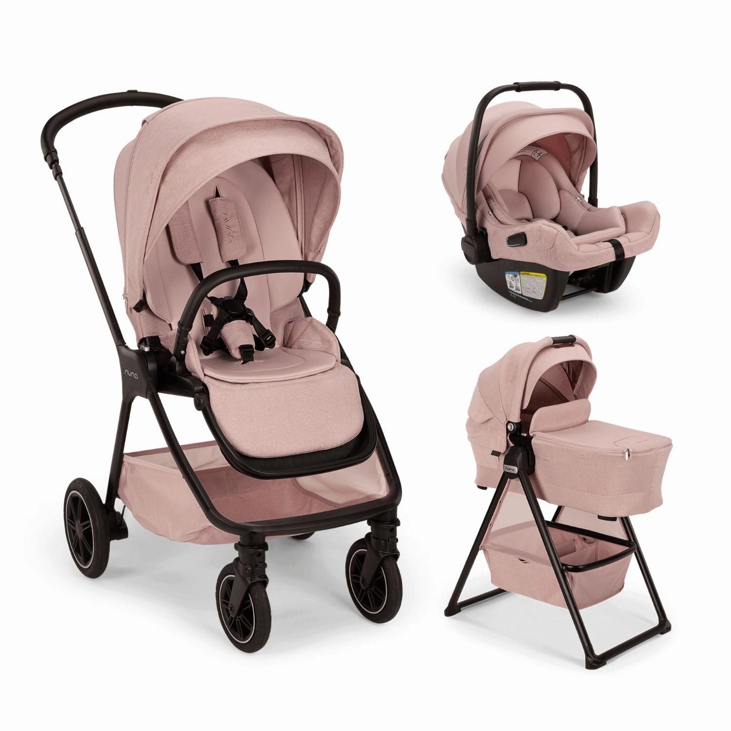 Nuna TRIV Next and PIPA Aire RX Car Seat with LYTL Bassinet Travel System