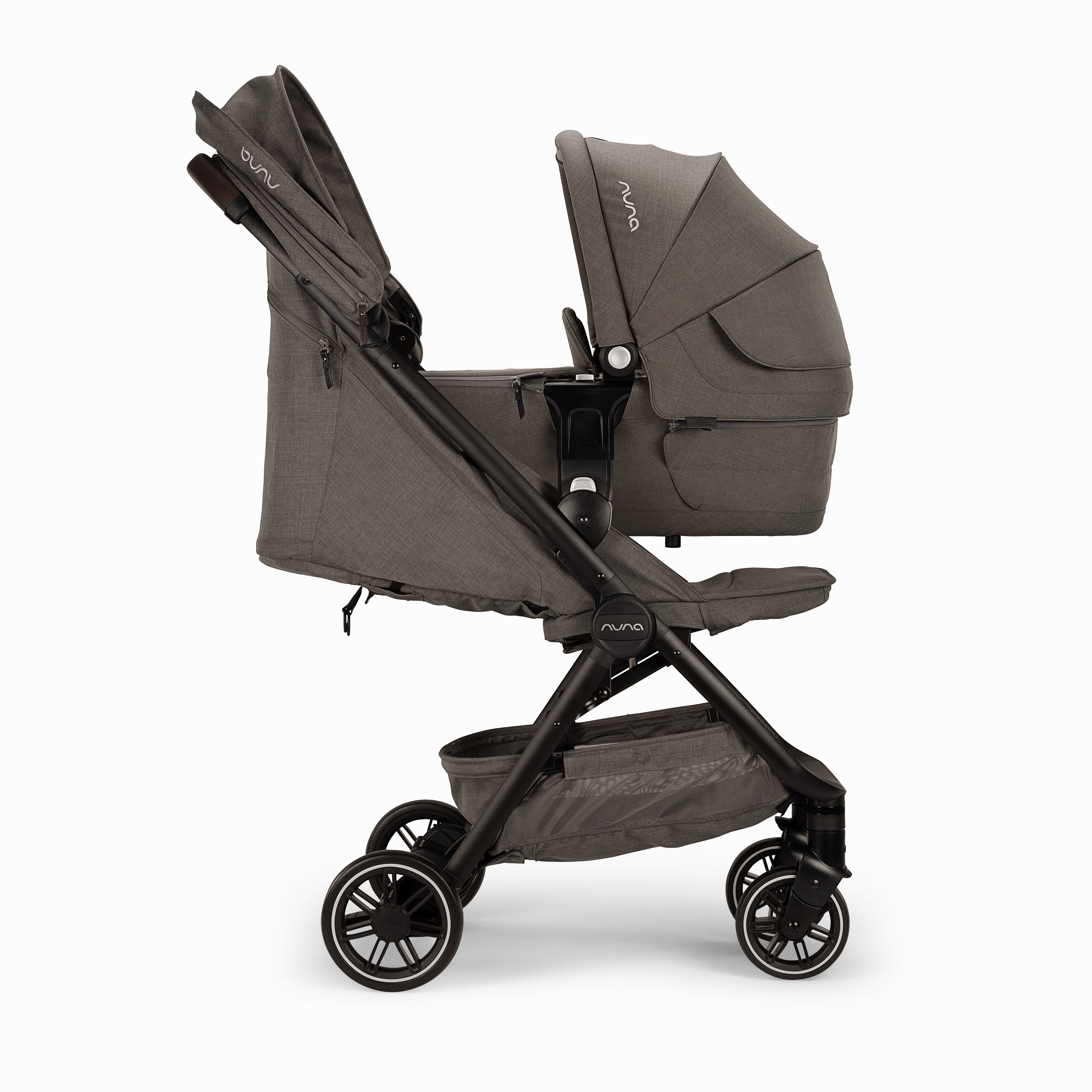 Nuna Trvl Stroller - Granite (w/ rain cover & travel bag) (New 2024)
