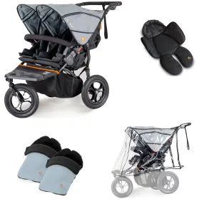 Out n About Nipper Double Duo Comfort Kit in Rock Salt Grey