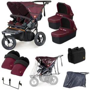 Out n About Nipper Double Twin Ultimate Kit in Brambleberry Red