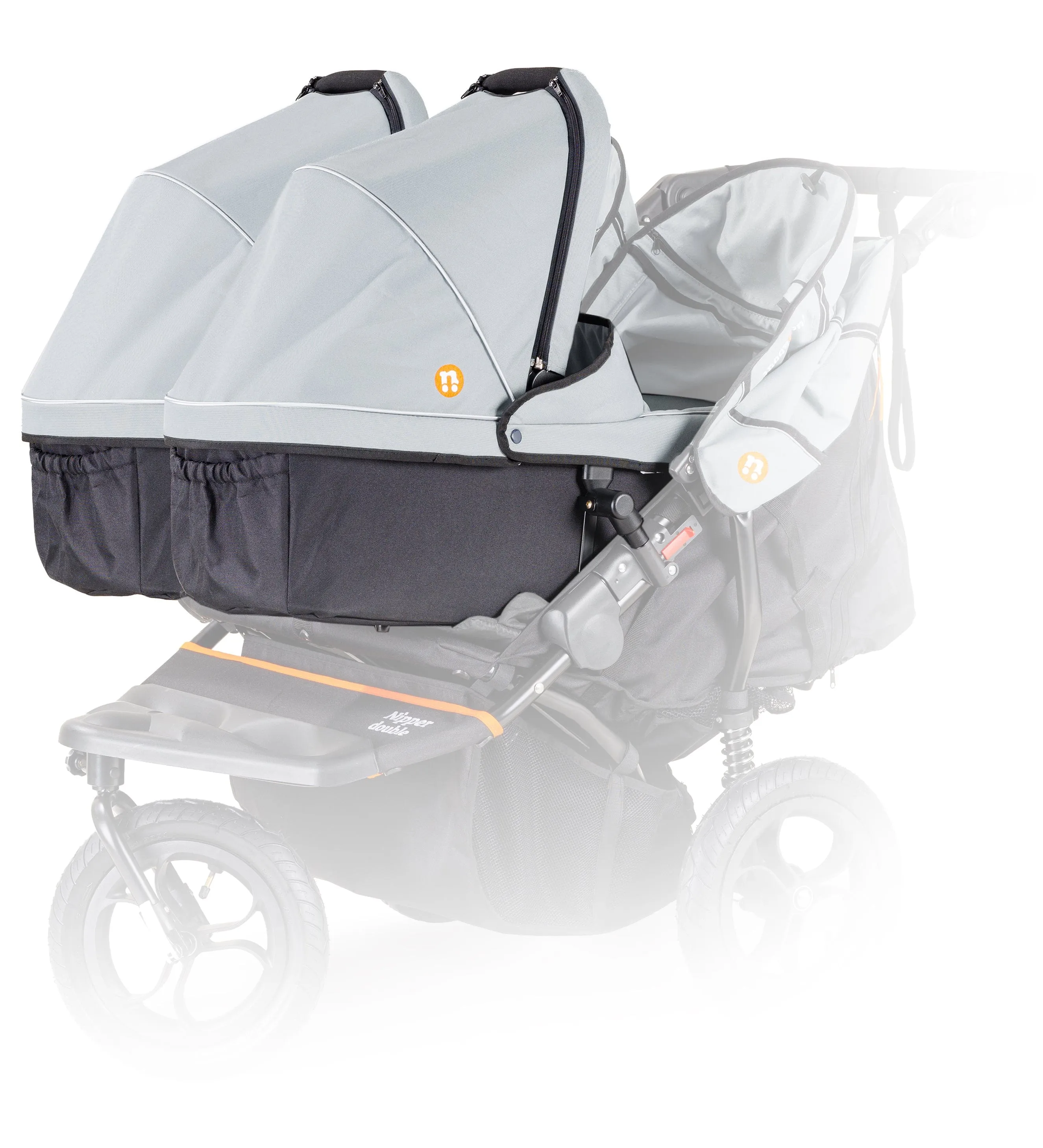 Out n About Nipper Double Twin Ultimate Kit in Rock Salt Grey