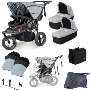 Out n About Nipper Double Twin Ultimate Kit in Rock Salt Grey