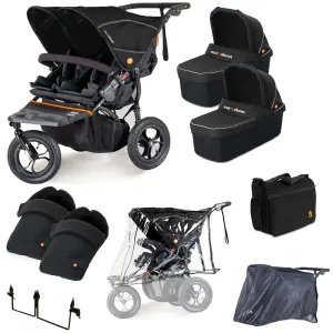 Out n About Nipper Double Twin Ultimate Kit in Summit Black