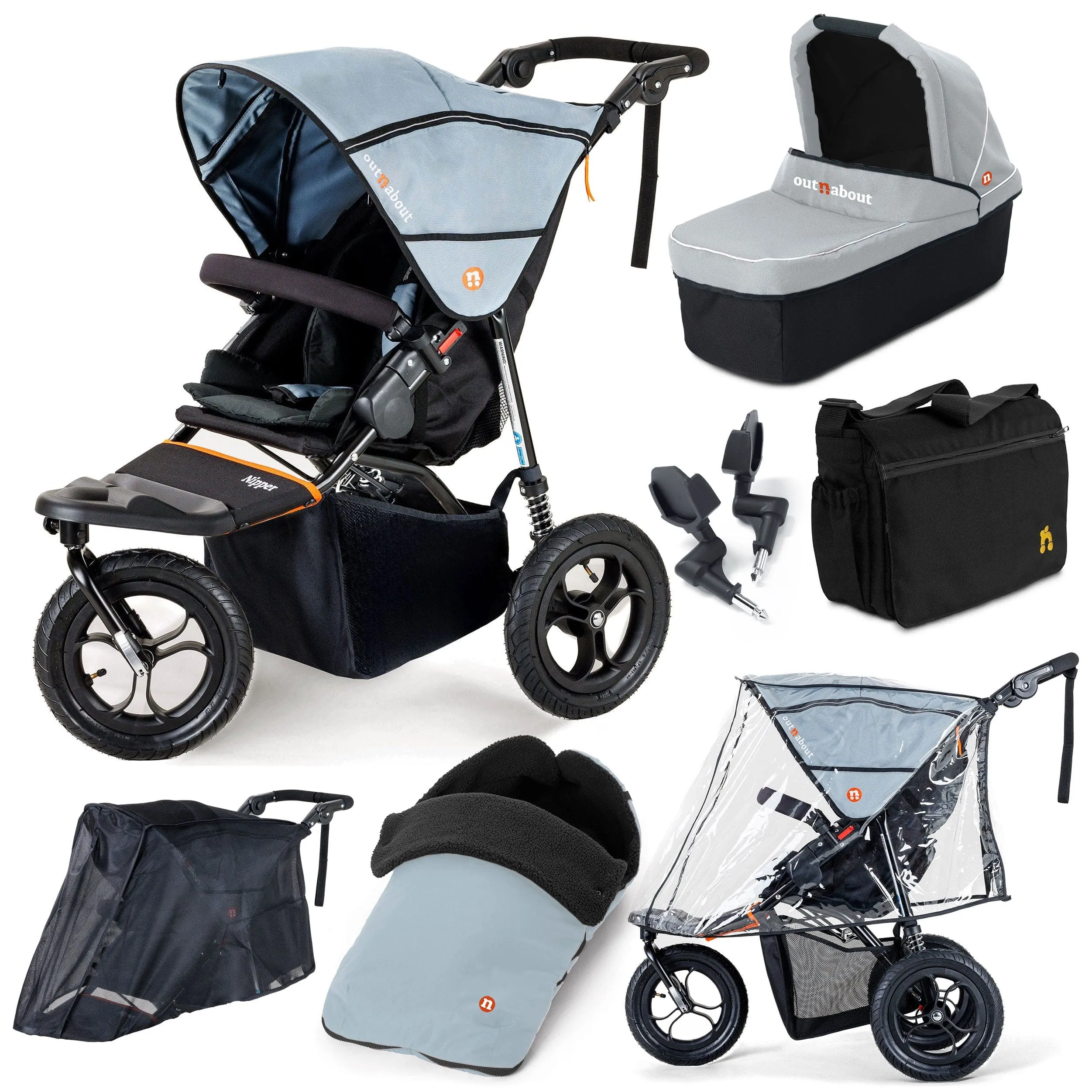 Out n About Nipper Single Ultimate Kit in Rock Salt Grey