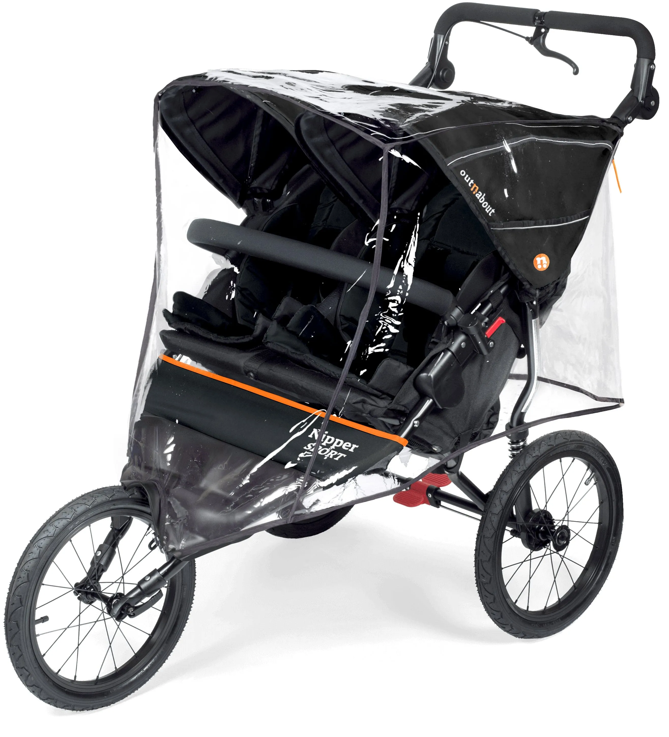 Out n About Nipper Sport V5 Double Pushchair - Summit Black