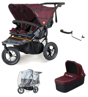 Out n About Nipper V5 Double Pushchair Starter Bundle - Bramble Berry