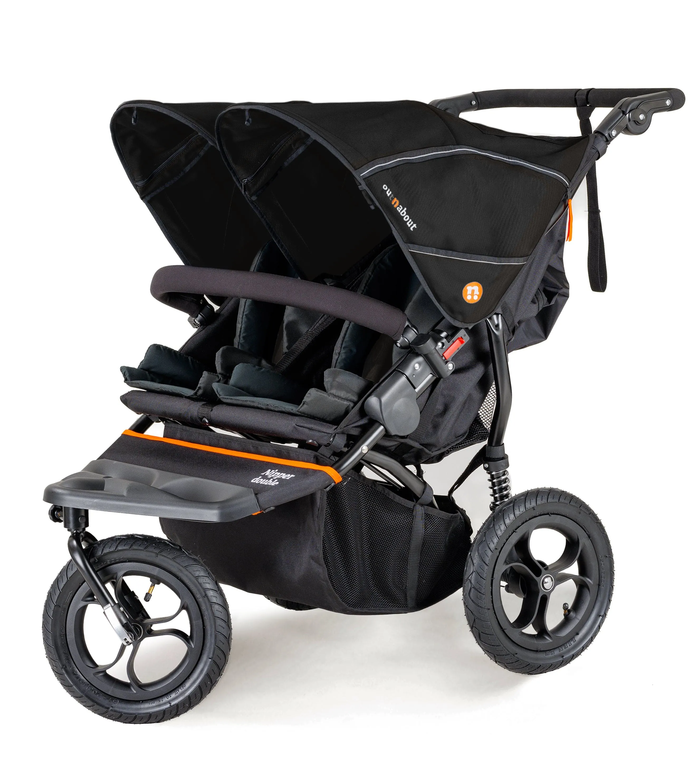 Out n About Nipper V5 Double Pushchair Twin Bundle - Summit Black