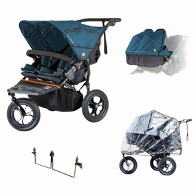 Out 'n' About Nipper Double Twin Starter Bundle, Highland Blue