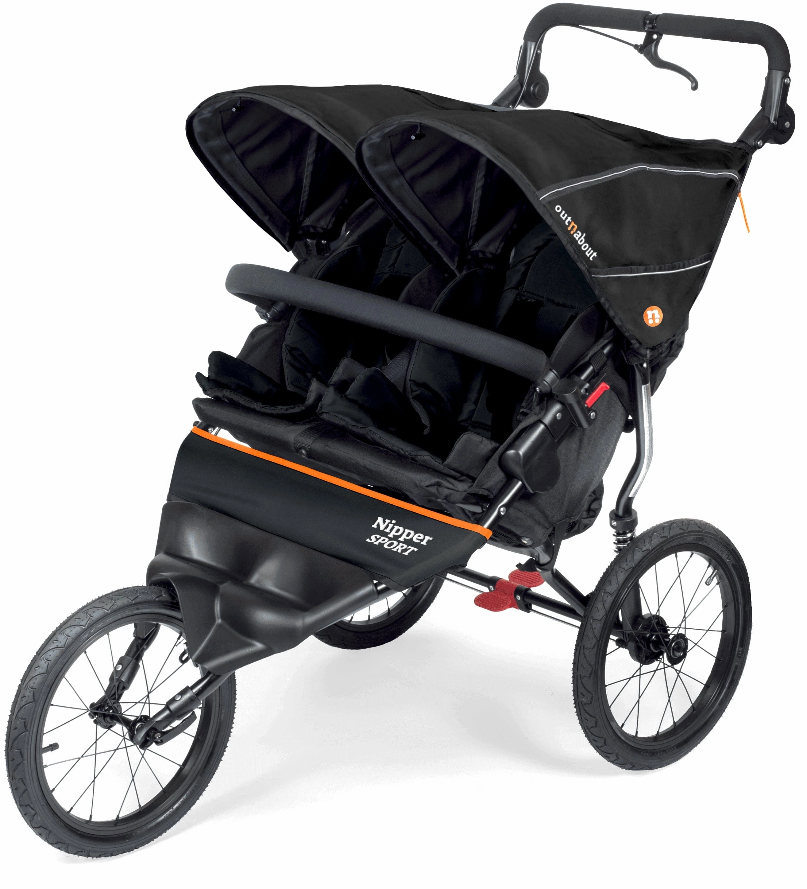 Out n About Nipper Sport V5 Double Pushchair - Summit Black