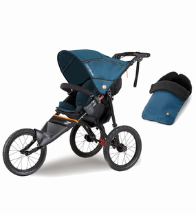 Out n About Nipper Sport V5 Single Pushchair with Footmuff - Highland Blue