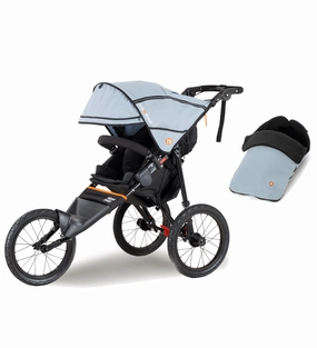 Out n About Nipper Sport V5 Single Pushchair with Footmuff - Rocksalt Grey