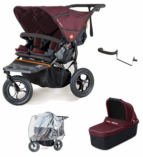 Out n About Nipper V5 Double Pushchair Starter Bundle - Bramble Berry
