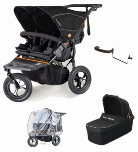 Out n About Nipper V5 Double Pushchair Starter Bundle - Summit Black