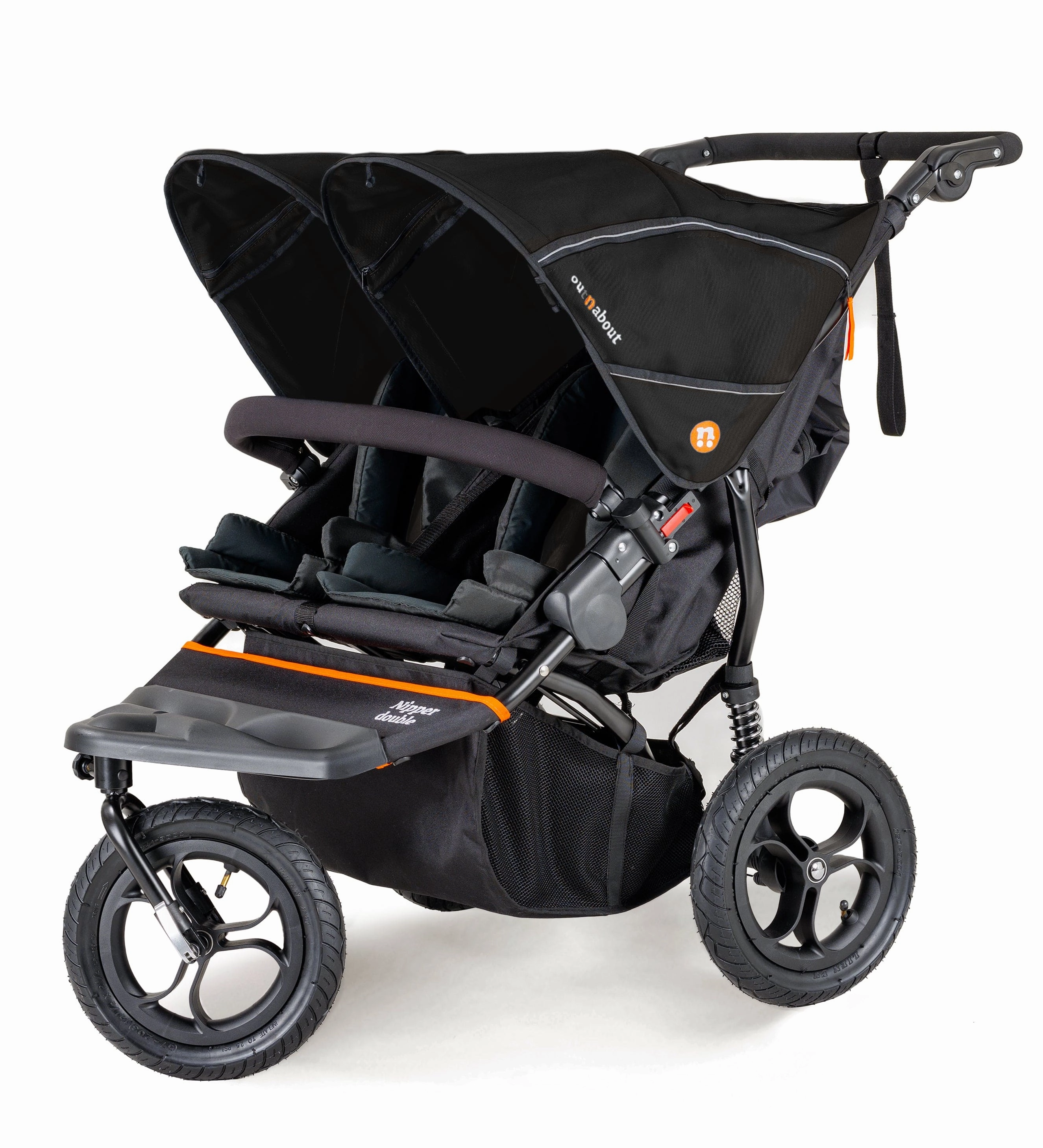 Out n About Nipper V5 Double Pushchair Starter Bundle - Summit Black
