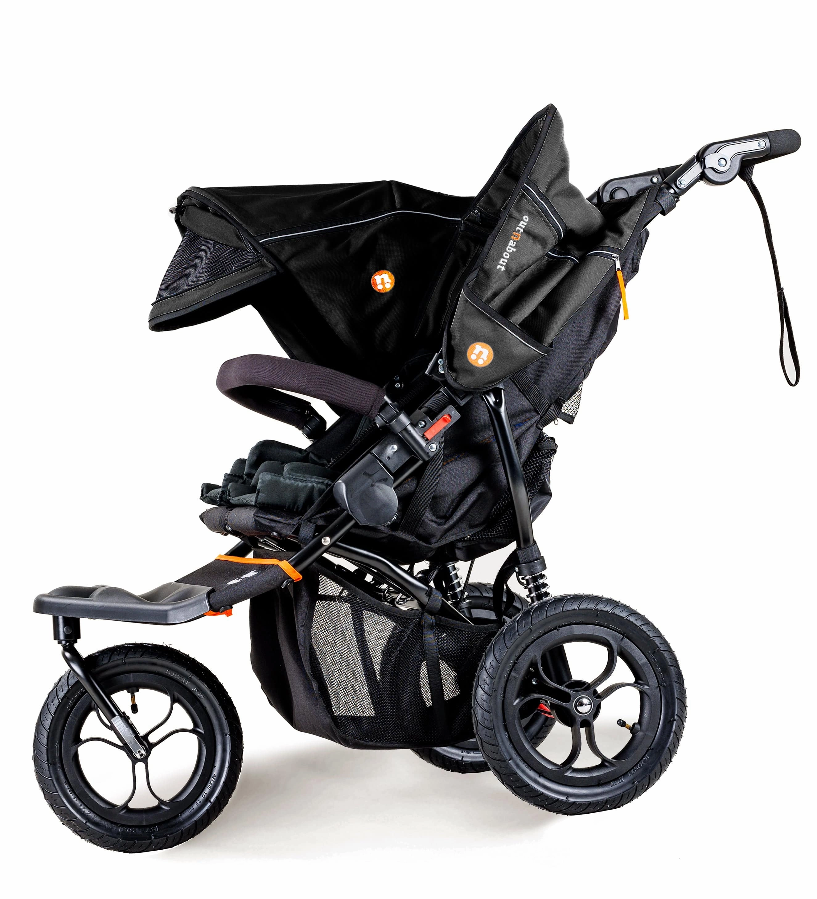 Out n About Nipper V5 Double Pushchair with Footmuff - Summit Black