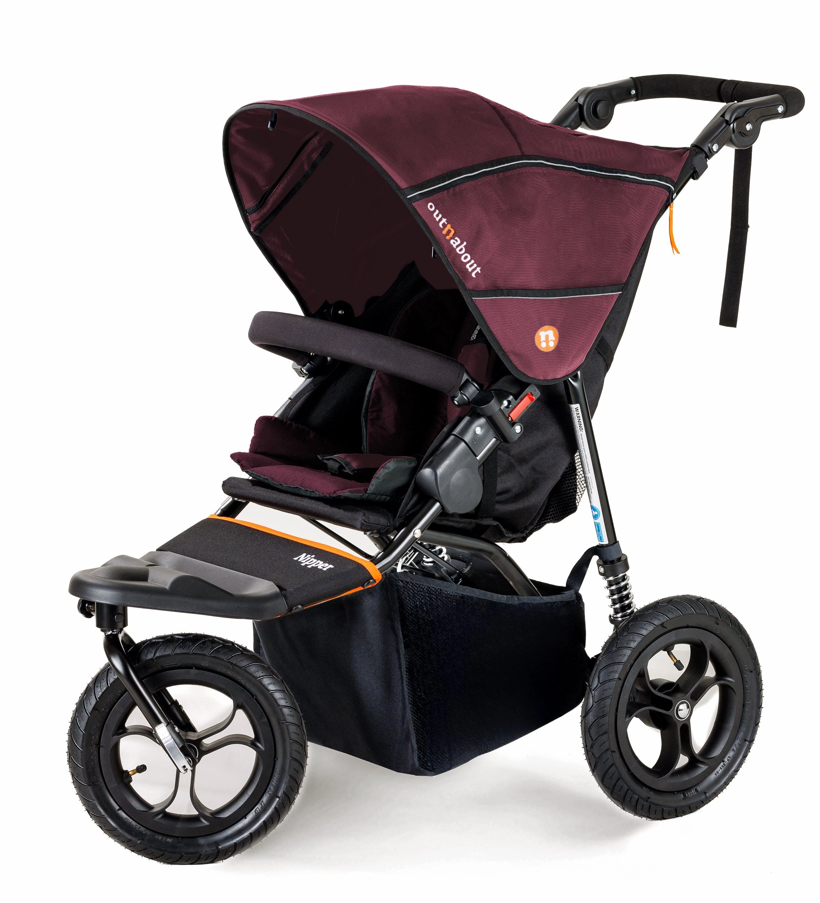 Out n About Nipper V5 Single Pushchair with Footmuff - Bramble Berry