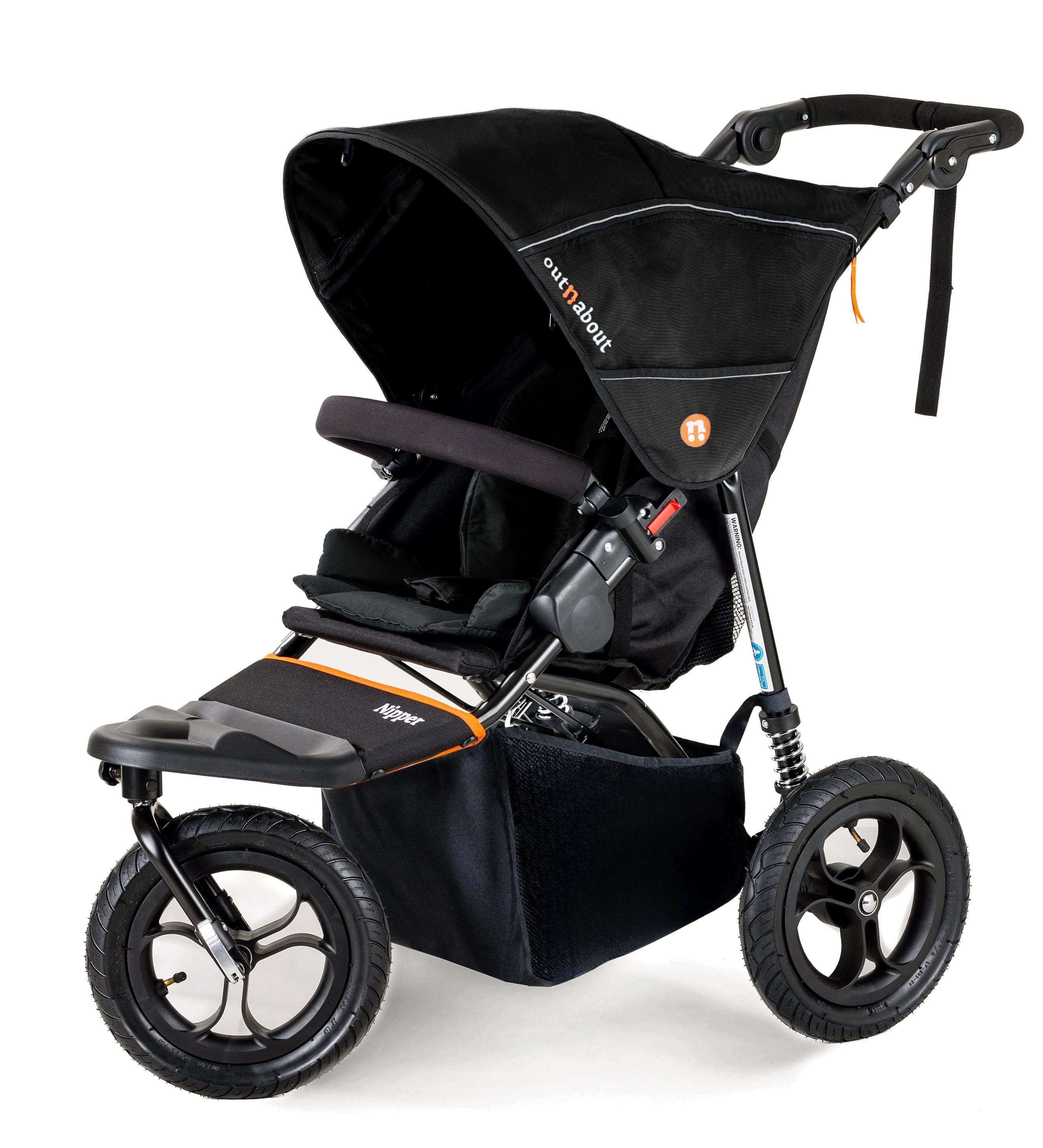 Out n About Nipper V5 Single Pushchair with Footmuff - Summit Black