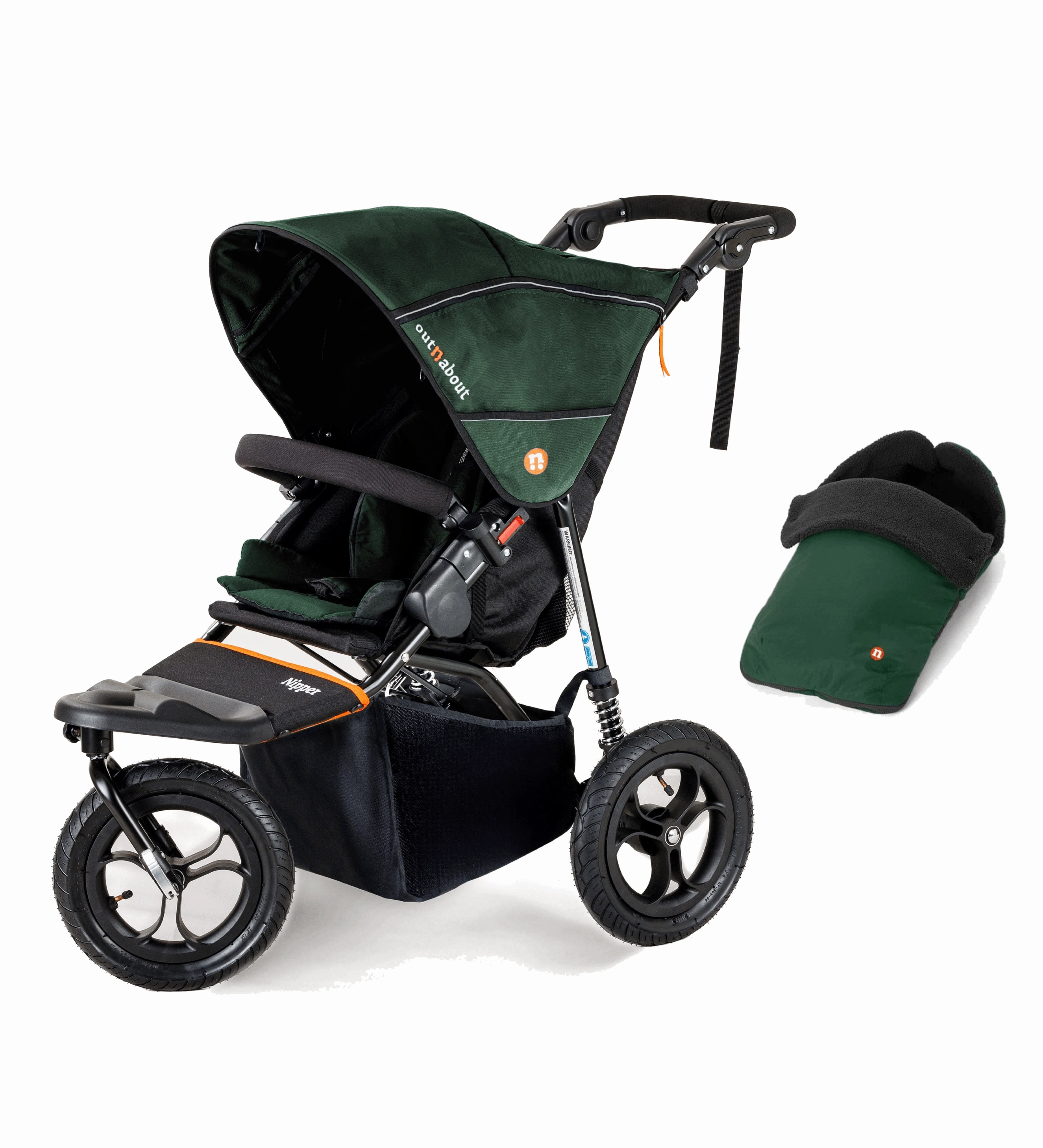 Out n About Nipper V5 Single Pushchair with Footmuff - Sycamore Green