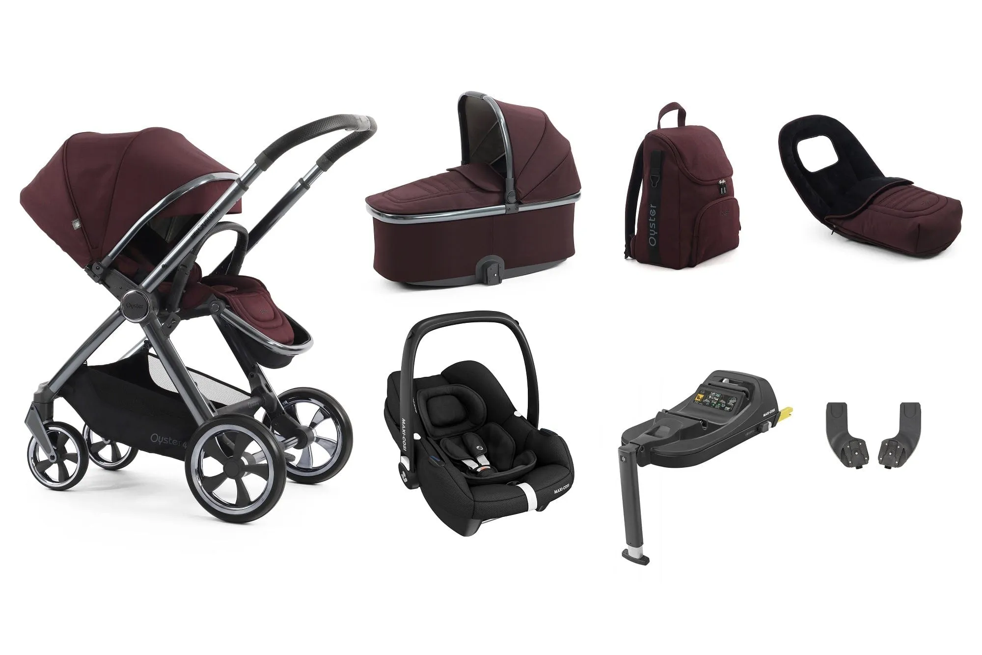 Oyster 4 Luxury (Cabriofix i-Size) Travel System - Mulberry