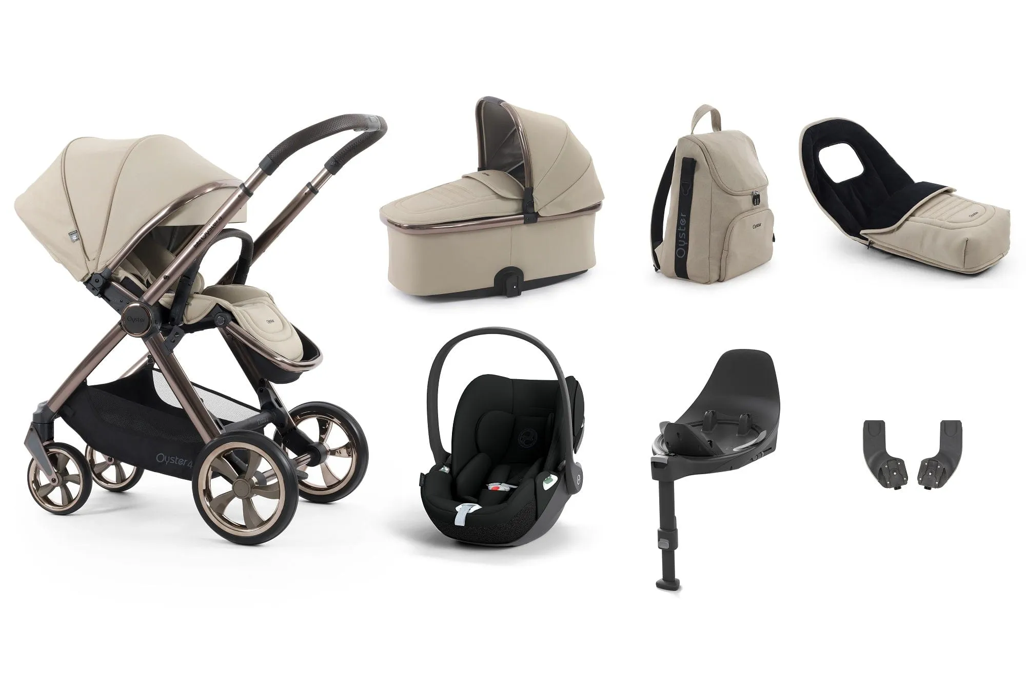 Oyster 4 Luxury (Cloud T) Travel System - Buttermilk