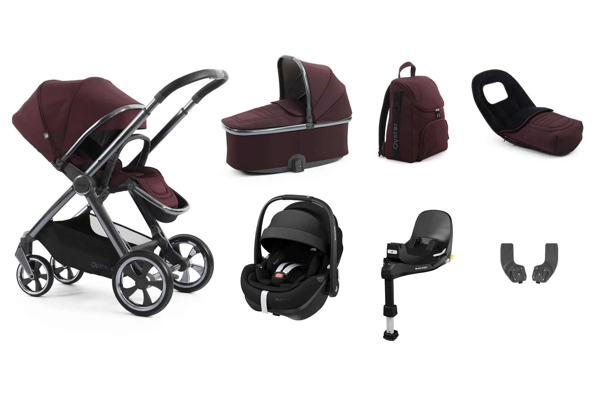 Oyster 4 Luxury (Pebble 360 PRO2) Travel System - Mulberry