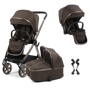Oyster 4 Twin Stroller - Chocolate Velvet