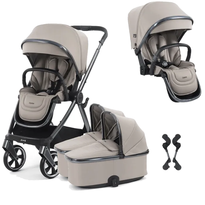 Oyster 4 Twin Stroller - Stone