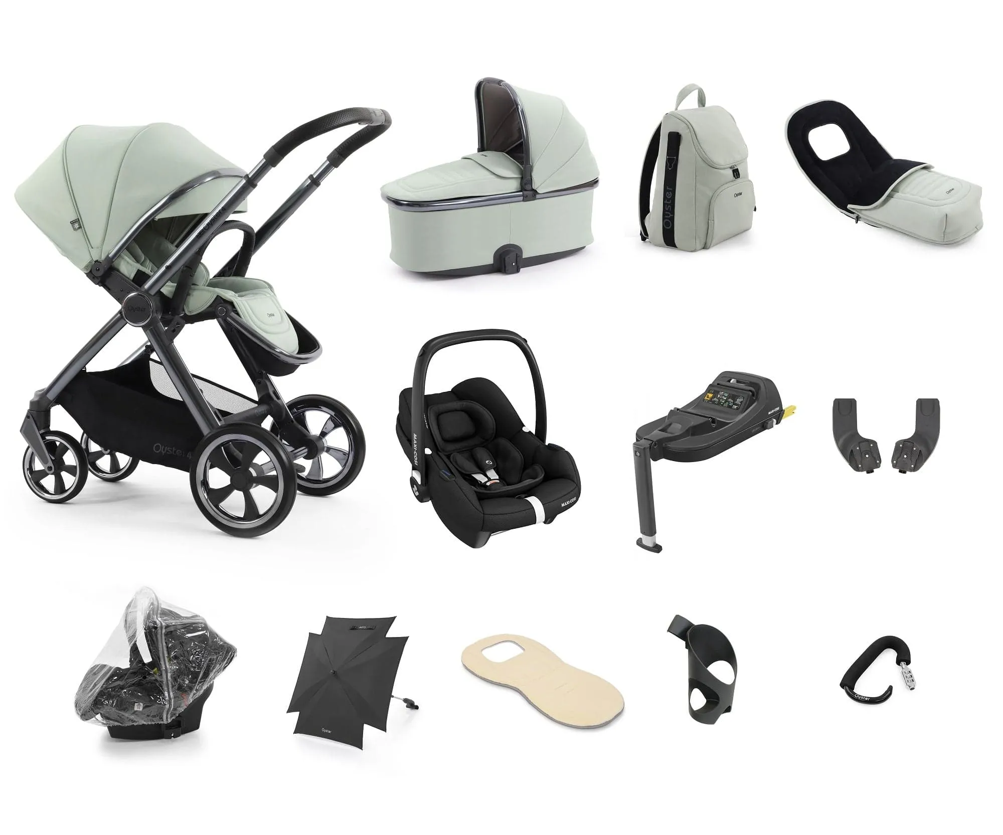 Oyster 4 Ultimate (Cabriofix i-Size) Travel System - Pistachio