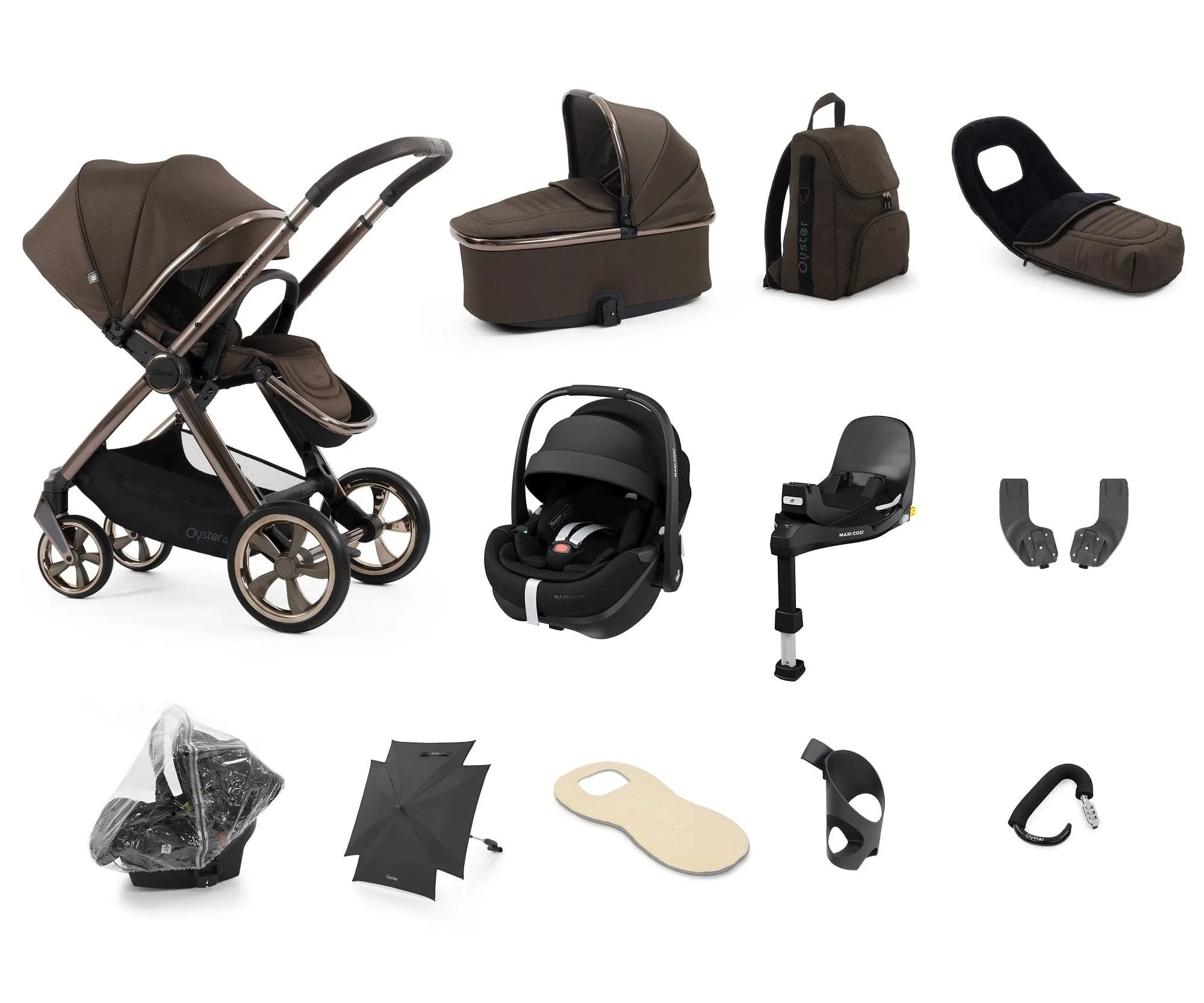 Oyster 4 Ultimate (Pebble 360 PRO2) Travel System - Chocolate Velvet
