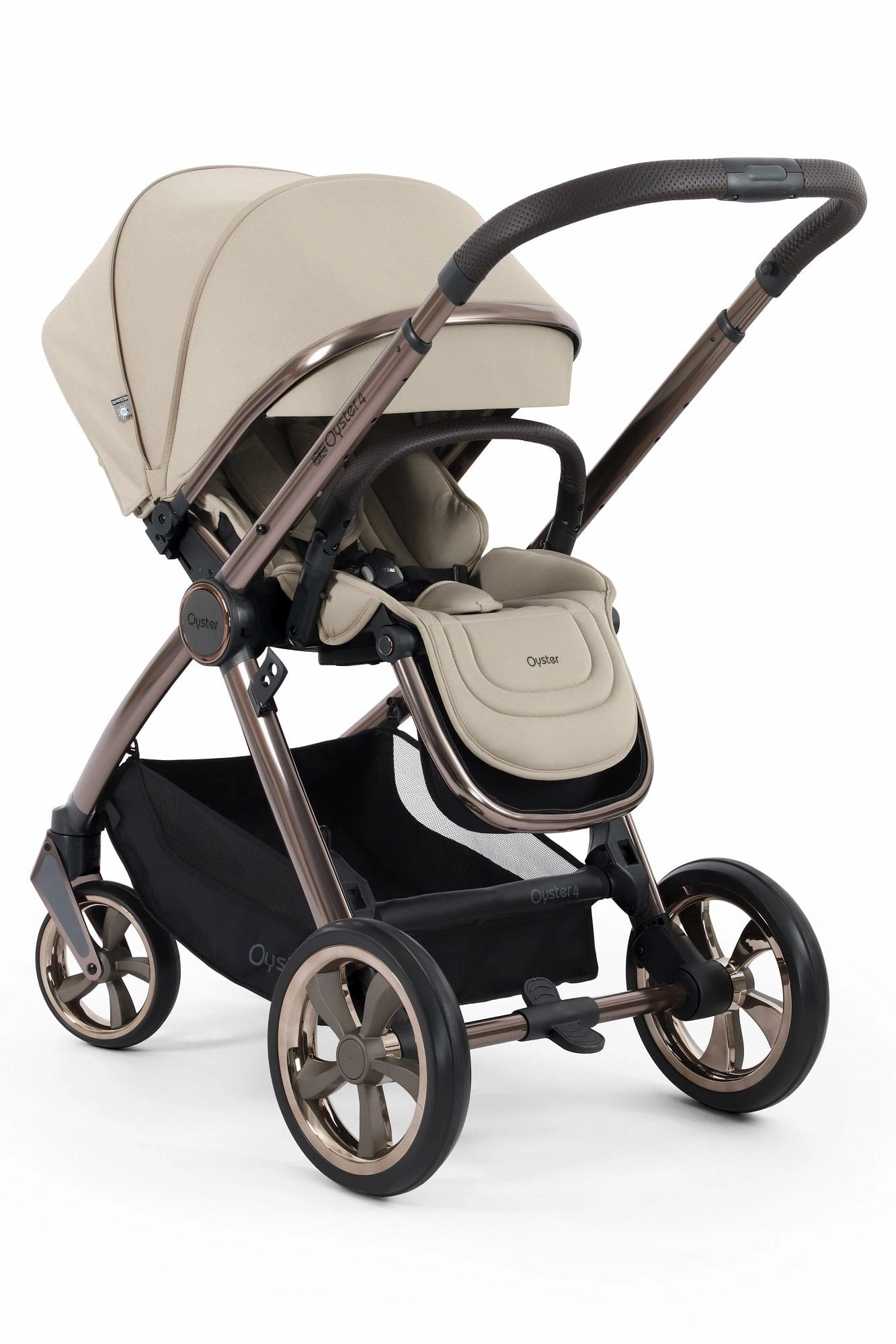 Oyster 4 Double Stroller - Buttermilk