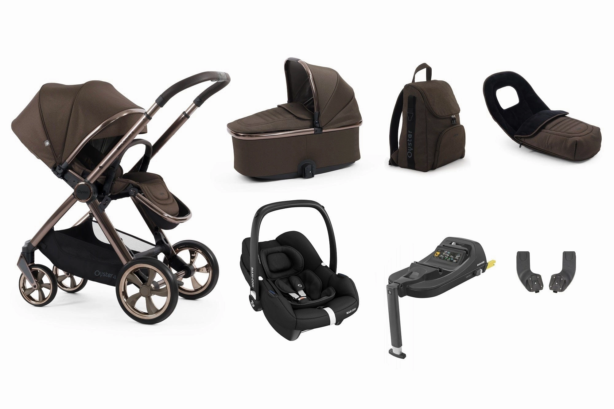 Oyster 4 Luxury (Cabriofix i-Size) Travel System - Chocolate Velvet
