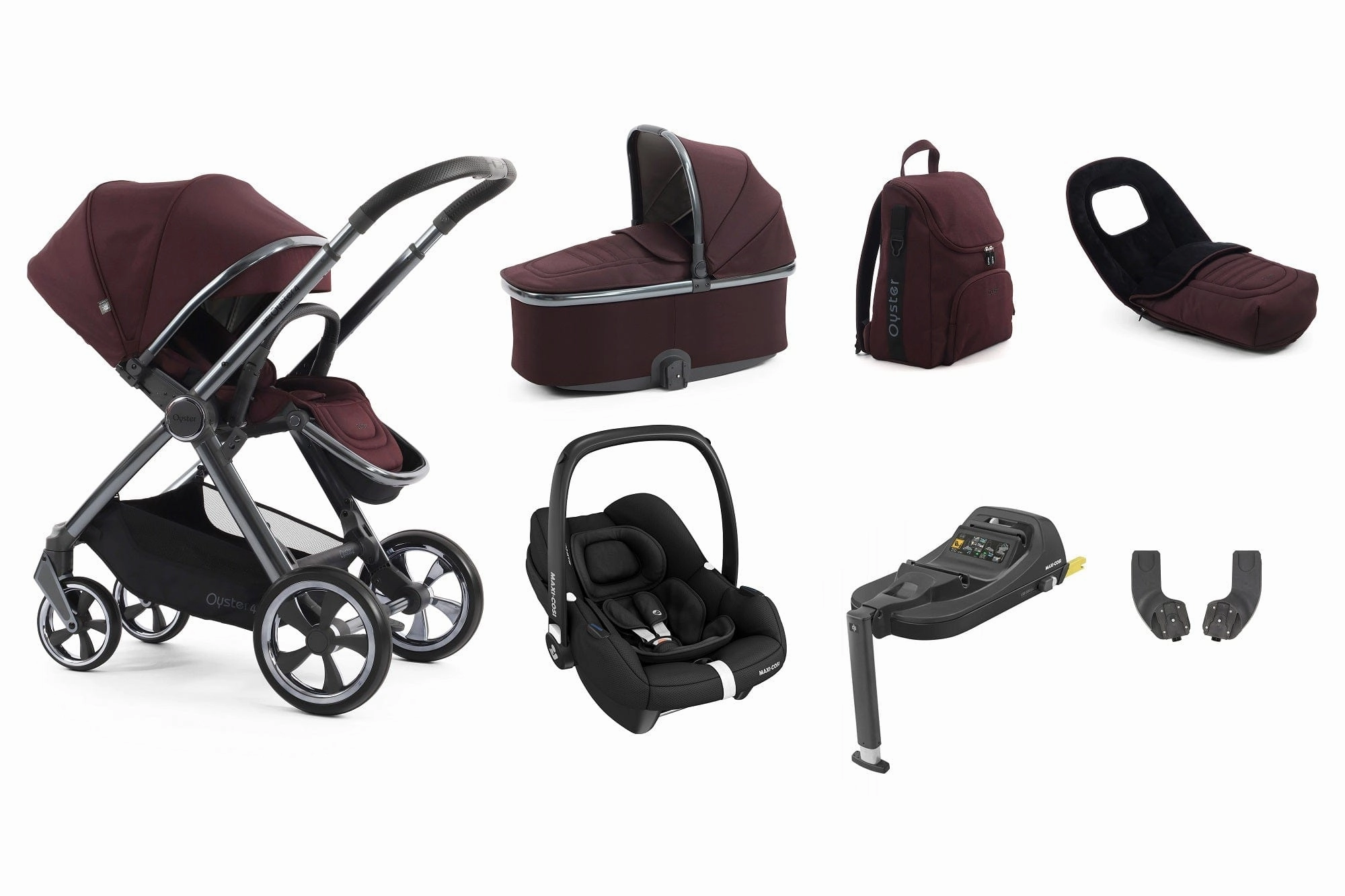 Oyster 4 Luxury (Cabriofix i-Size) Travel System - Mulberry