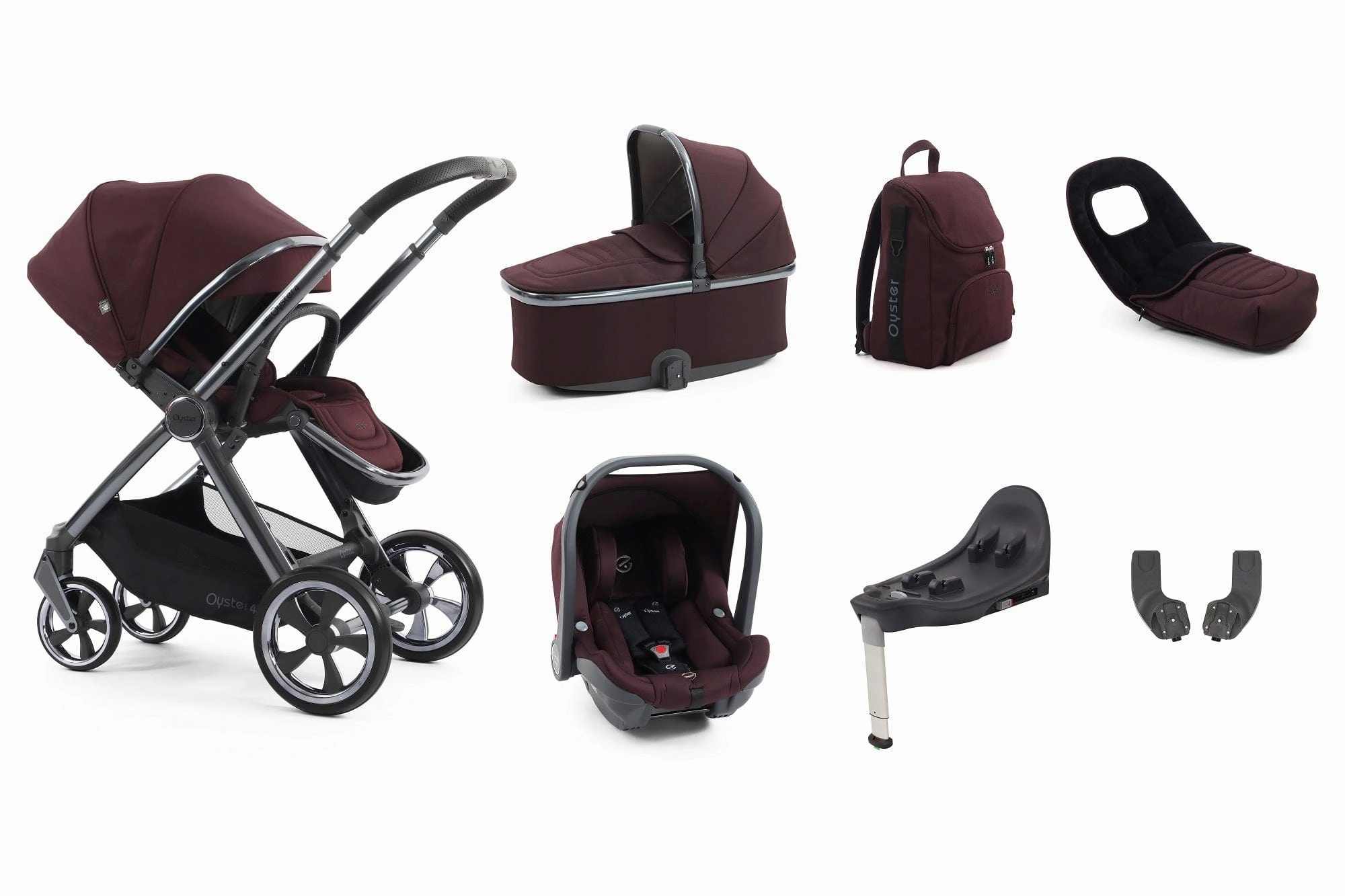 Oyster 4 Luxury (Capsule) Travel System - Mulberry