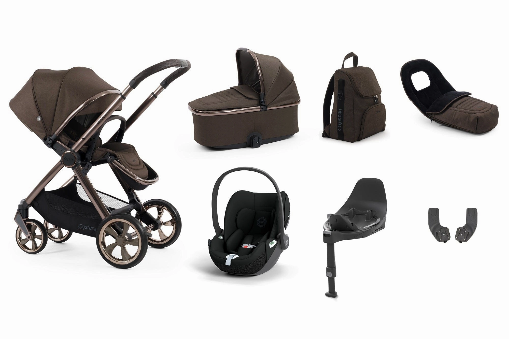 Oyster 4 Luxury (Cloud T) Travel System - Chocolate Velvet
