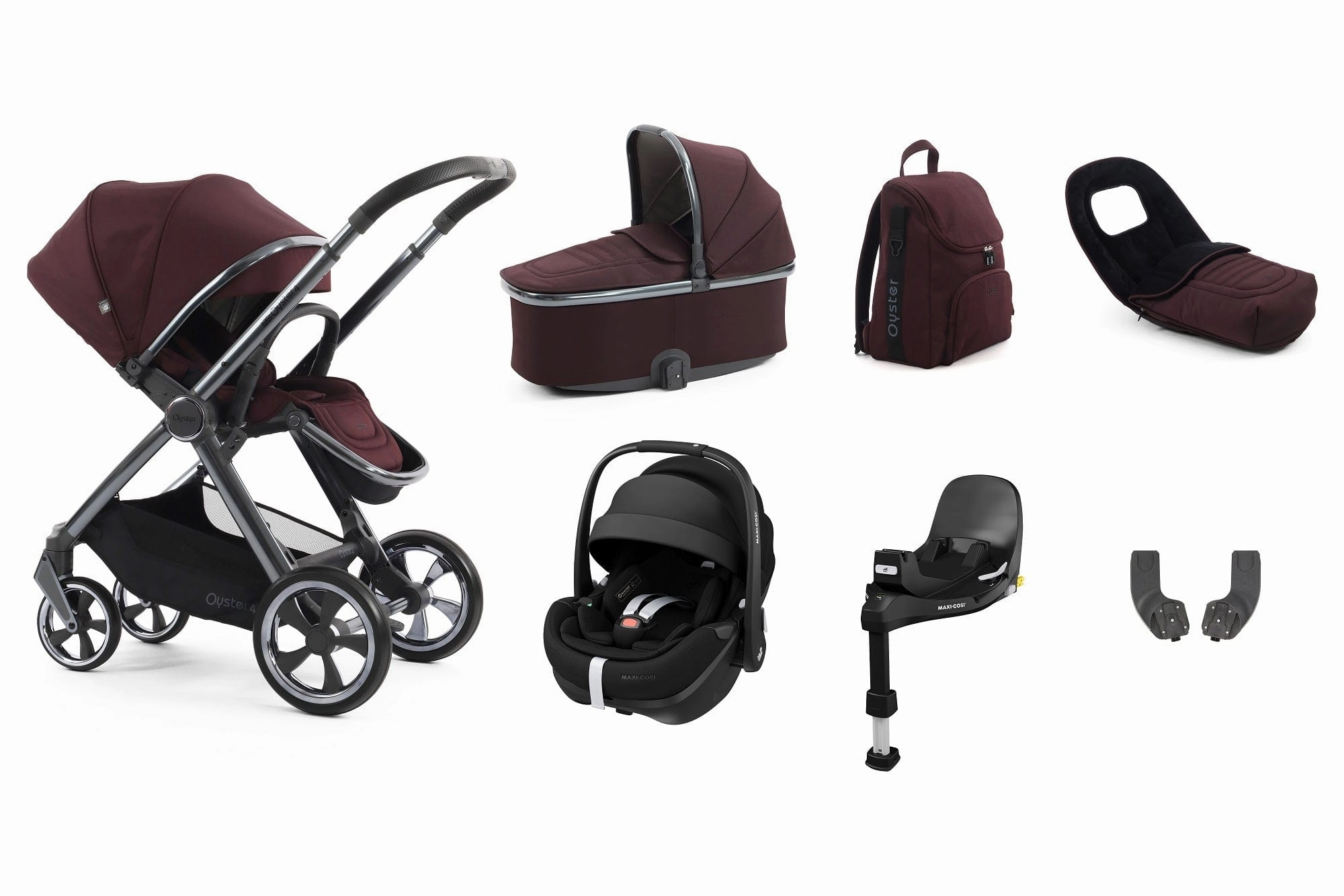 Oyster 4 Luxury (Pebble 360 PRO2) Travel System - Mulberry