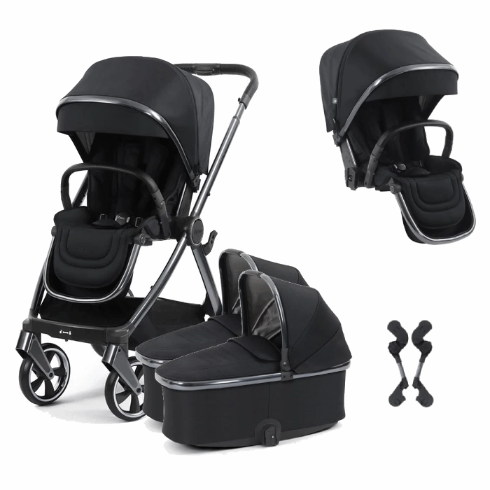 Oyster 4 Twin Stroller - Carbonite