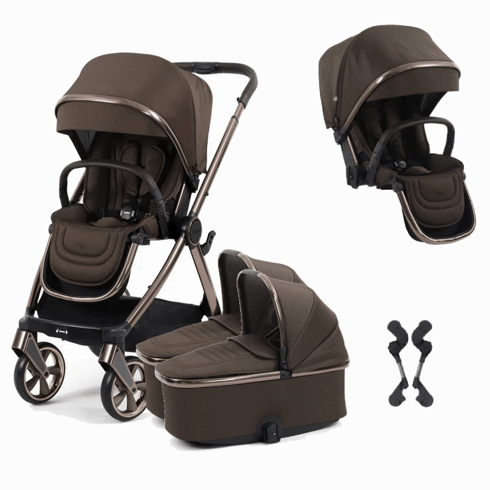 Oyster 4 Twin Stroller - Chocolate Velvet