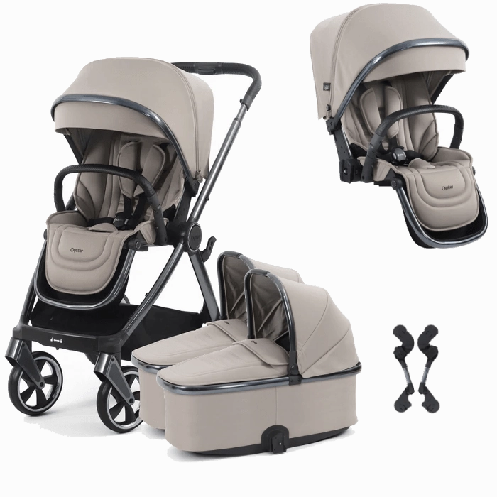 Oyster 4 Twin Stroller - Stone