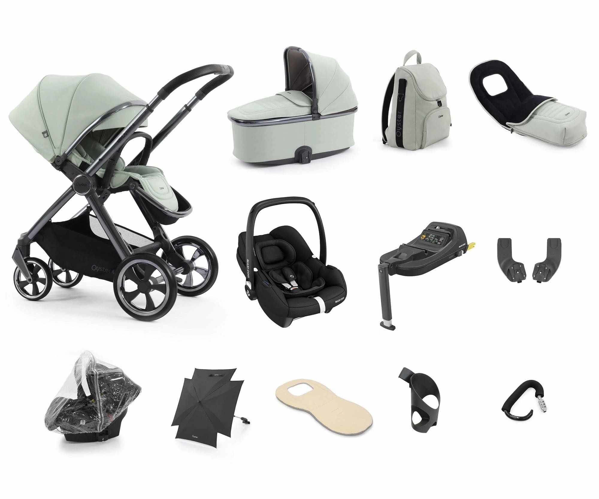 Oyster 4 Ultimate (Cabriofix i-Size) Travel System - Pistachio