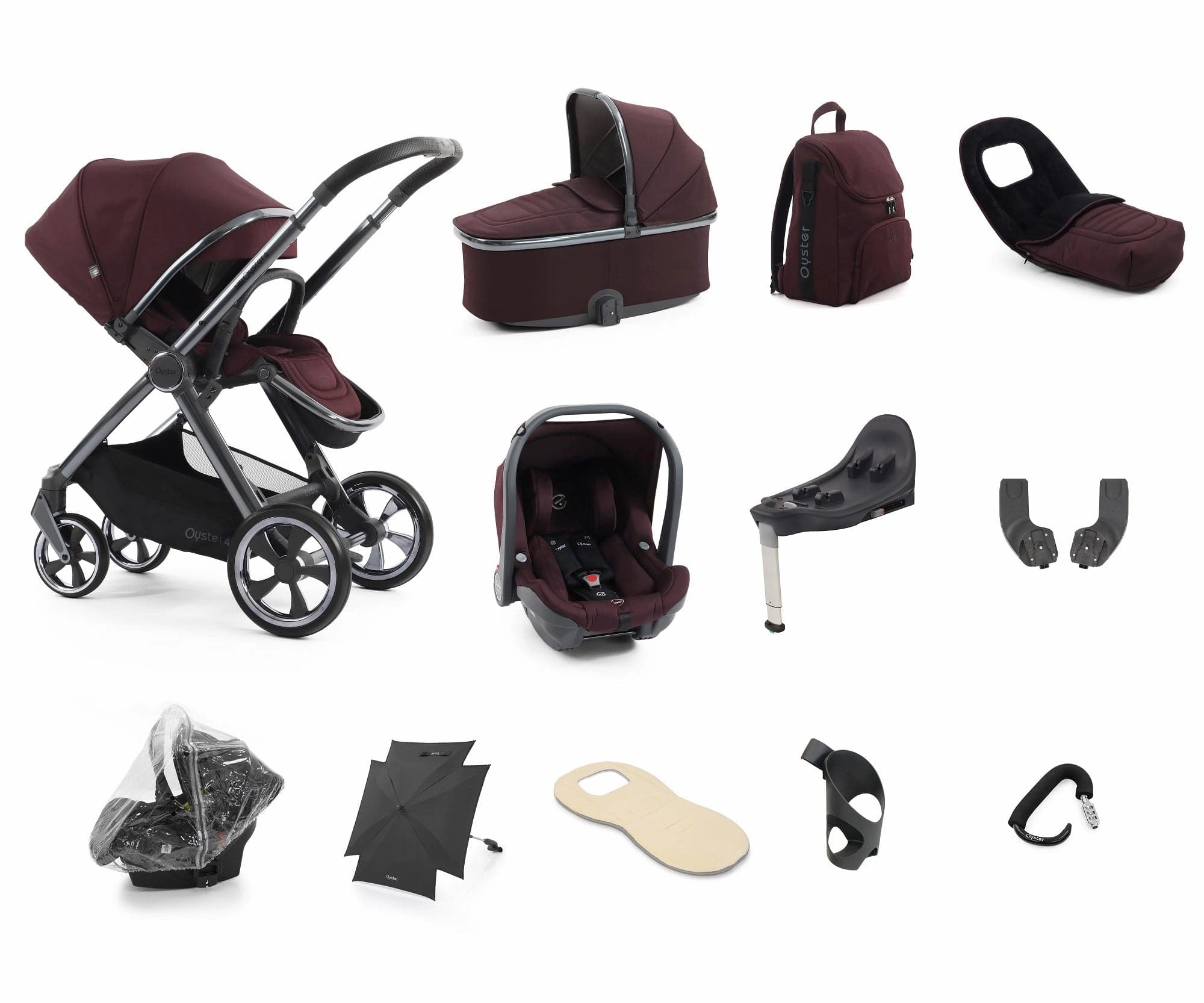 Oyster 4 Ultimate (Capsule) Travel System - Mulberry